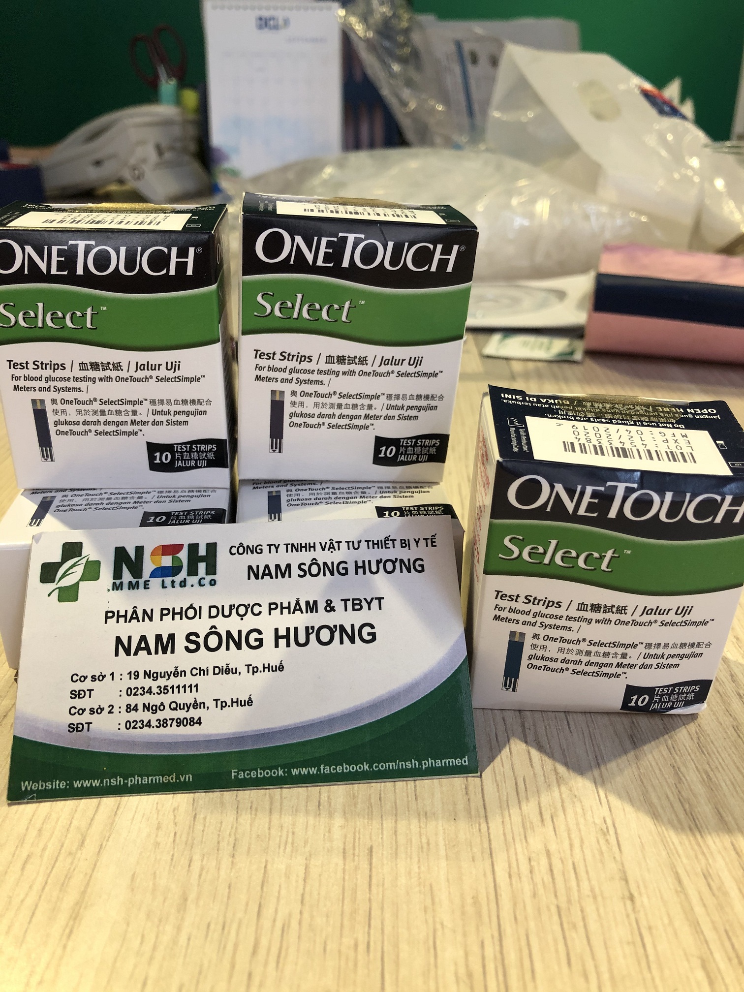 Que thử TEST THỬ TIỂU ĐƯỜNG của máy đo đường huyết OneTouch Select Simple (10 que)
