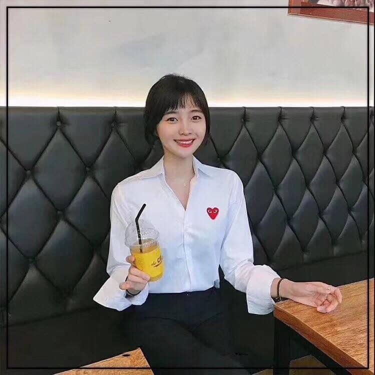 ÁO SƠ MI THÊU TIM HÀN QUỐC HOT TREND