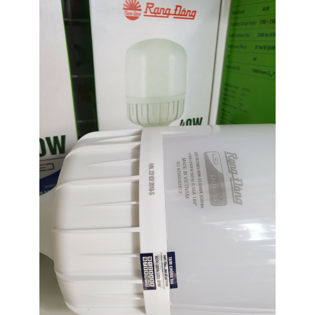Bóng LED Trụ Rạng Đông 40W ( ChipLed SAMSUNG ) HP Electrical