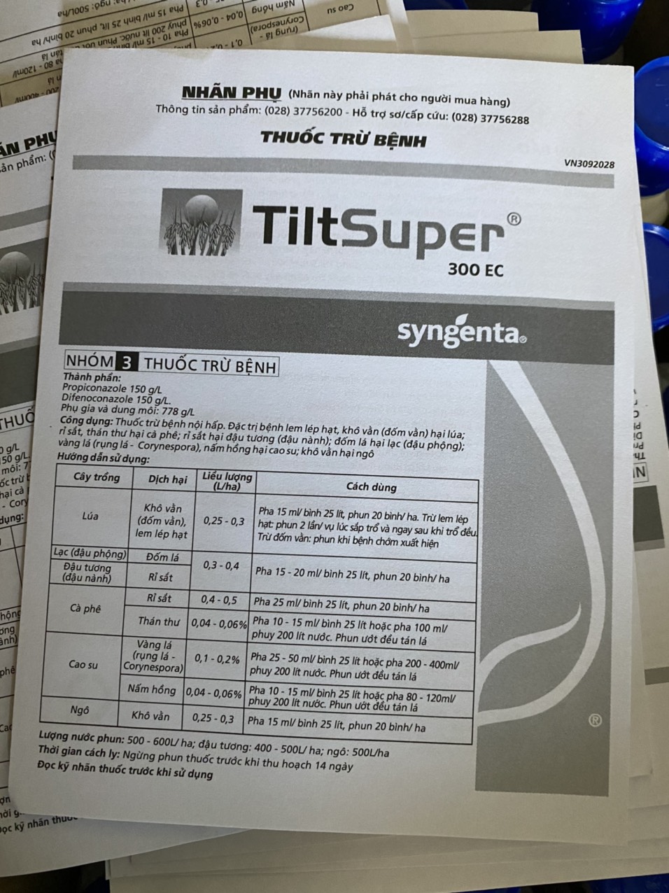 Thuốc trừ nấm bệnh TiltSuper 300EC chai 100ml