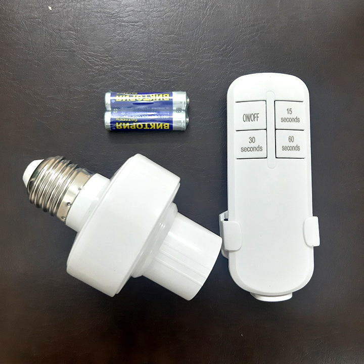 [ĐUI MẪU MỚI] Đui đèn điều khiển từ xa E27- đuôi đèn điều khiển từ xa rf AC 220v