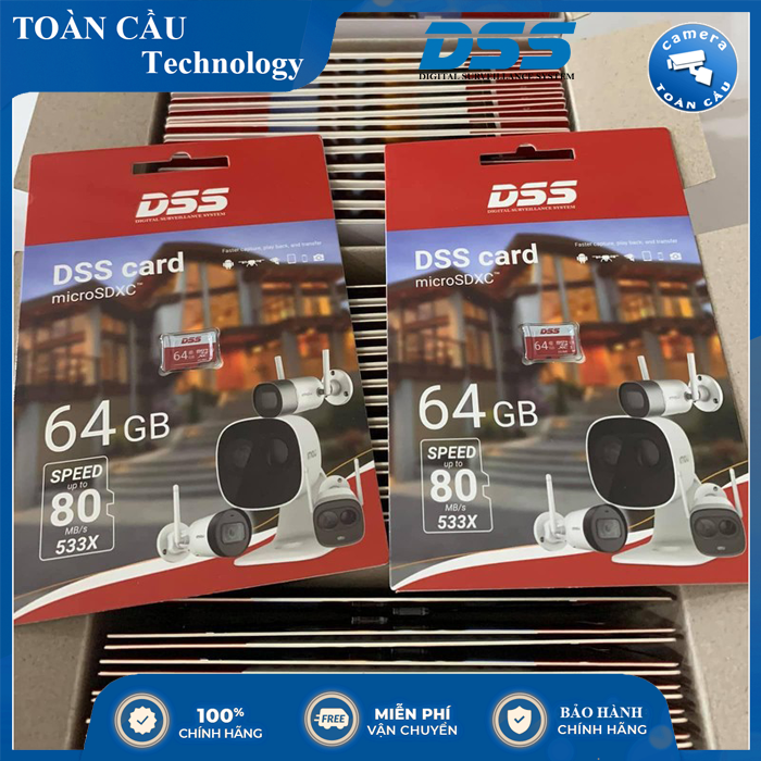 [100% CHÍNH HÃNG] Thẻ nhớ 64gb DAHUA DSS - Tốc Độ Đọc Class 10 - Camera Toàn Cầu