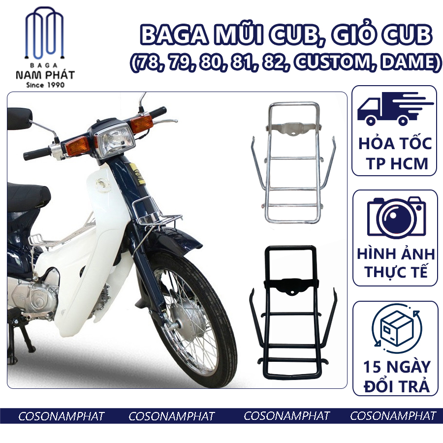 [HCM]Baga Mũi Cub Inox  78,79,80,81,82,86,cánh én, custom, chal