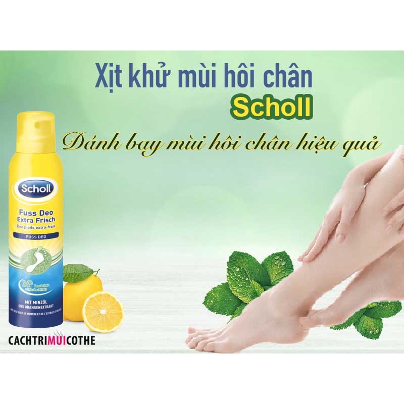 [ HÀNG ĐỨC CHÍNH HÃNG ] Xịt khử mùi hôi chân Scholl 150ml