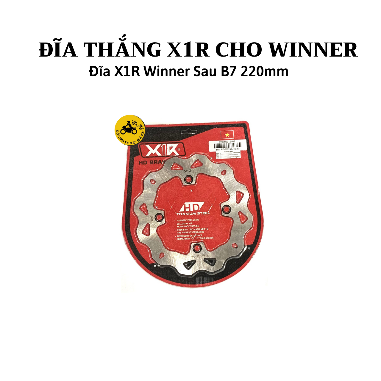 CẶP ĐĨA THẮNG X1R CHO HONDA WINNER V1/ WINNER X