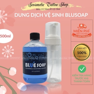 Dung dịch tạo bọt Blue soap 500ml siêu đặc giúp lau chùi mực vệ sinh da thumbnail