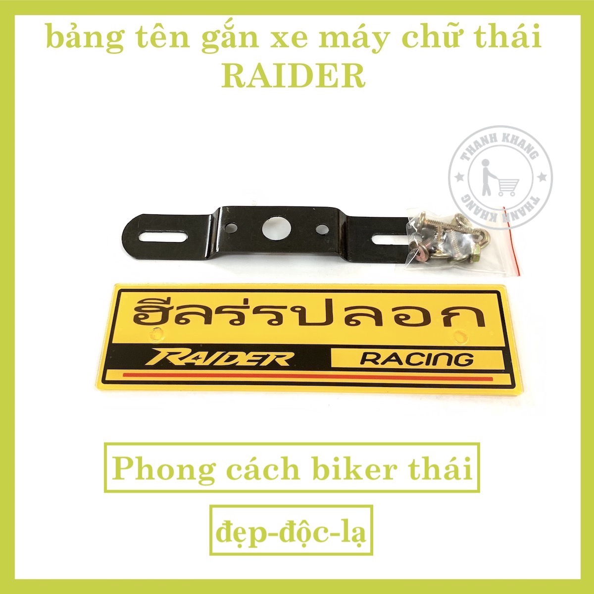 Bảng tên thái RAIDER phong cách thái cgv37