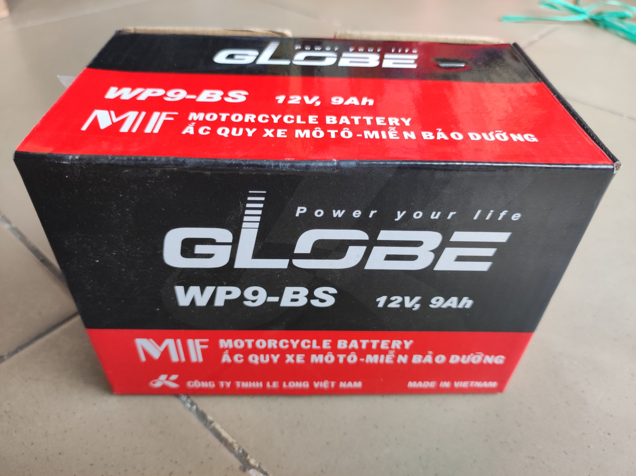 ẮC QUY XE MÁY WP9-BS (12V - 9Ah) - GLOBE
