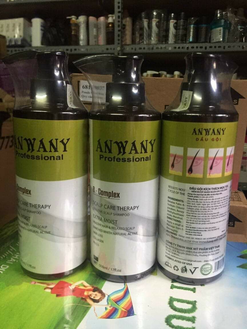 Dầu gội mọc tóc anwany 500ml,tóc mềm mượt ngừa gàu
