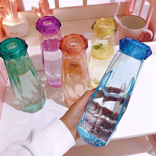 Bình Đựng Nước Kim Cương 500ml Nhiều Màu Siêu Yêu