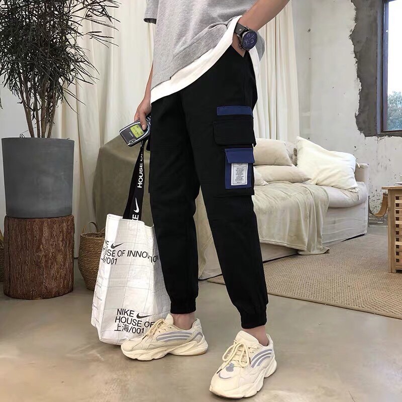 Quần jogger túi hộp nam vải kaki co giãn mềm mịn y ảnh