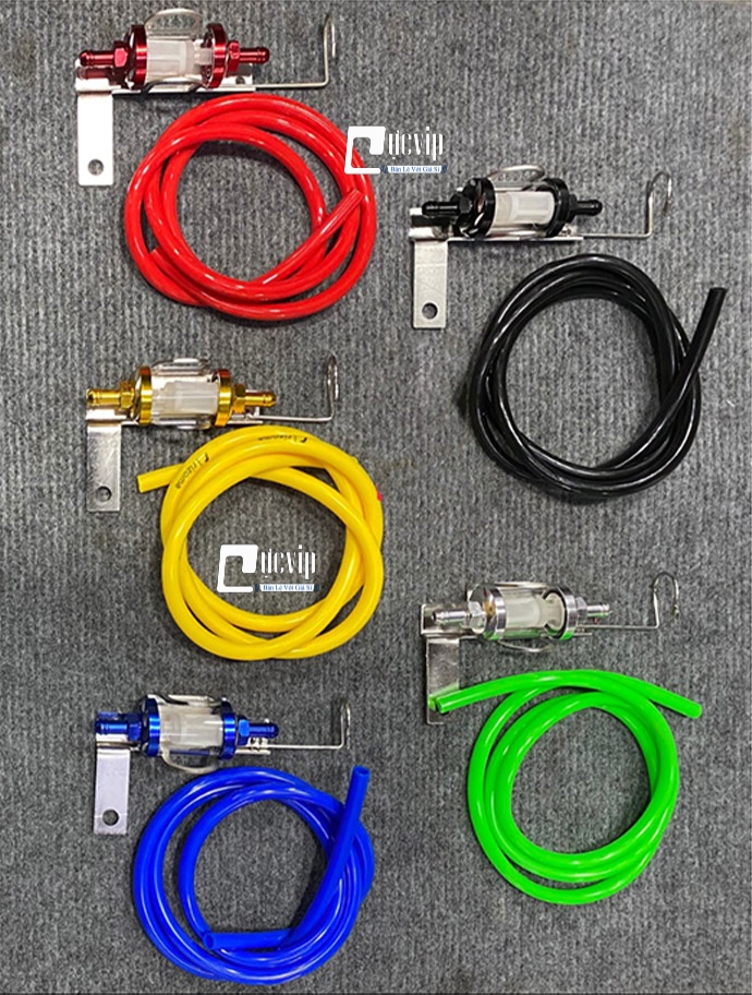 Bộ Lọc Xăng Thủy Tinh Có Giá Đỡ Gắn Mọi Loại Xe Máy MS5709