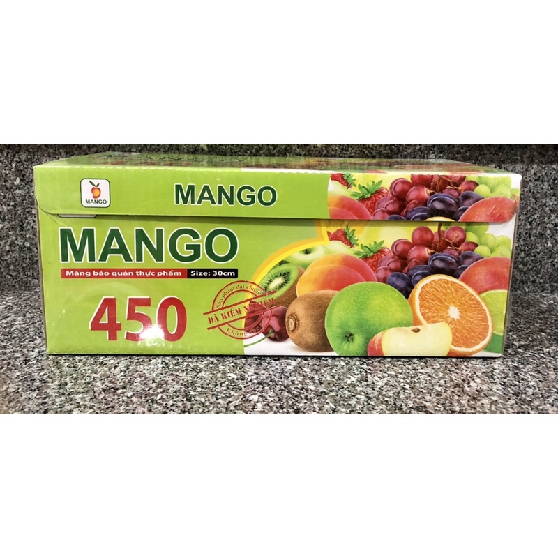 Màng bọc thực phẩm 450 x 30cm MANGO- An Toàn Vệ Sinh Thực Phẩm