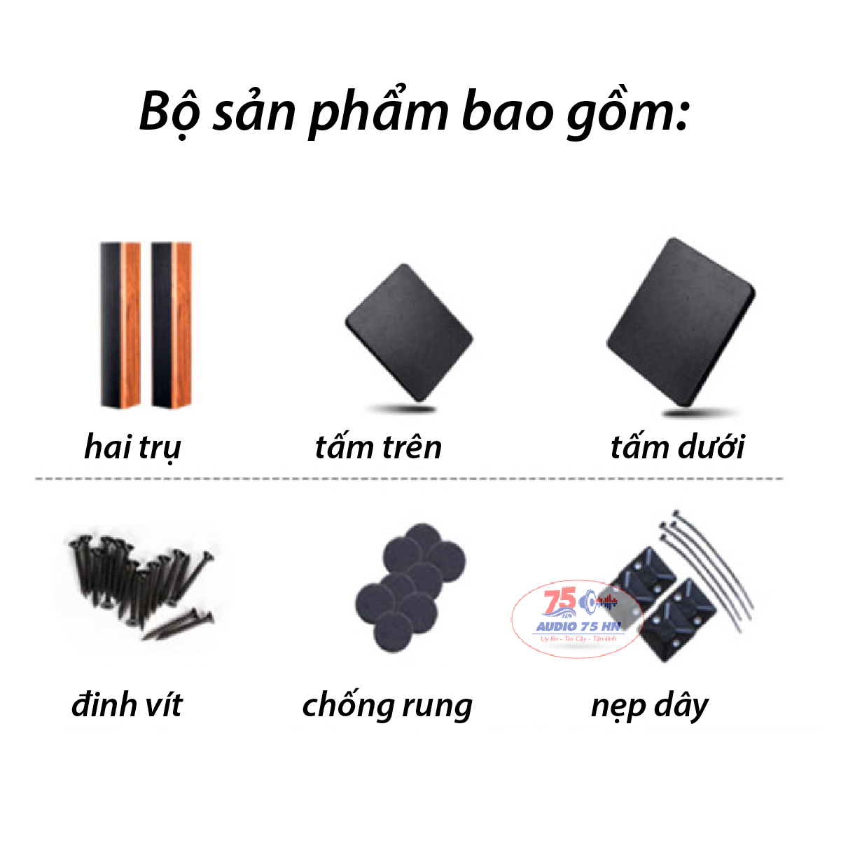 Cặp Chân loa gỗ Bookself cao 30cm và 60cm