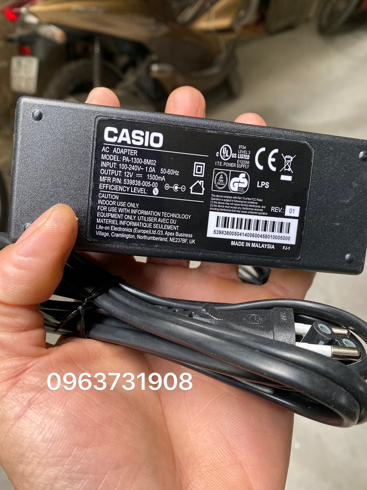 Cục nguồn đàn casio CTK-731 nguyên bản Casio cung cấp
