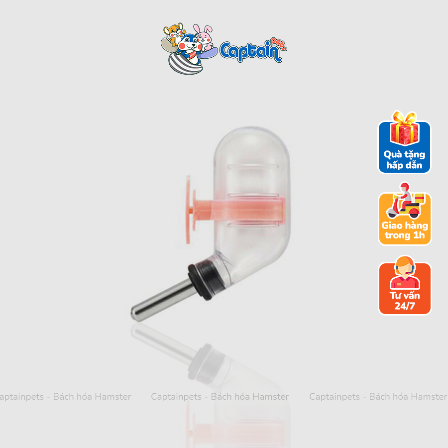 Bình nước chân không 60ml cho Hamster - Bách hóa Hamster