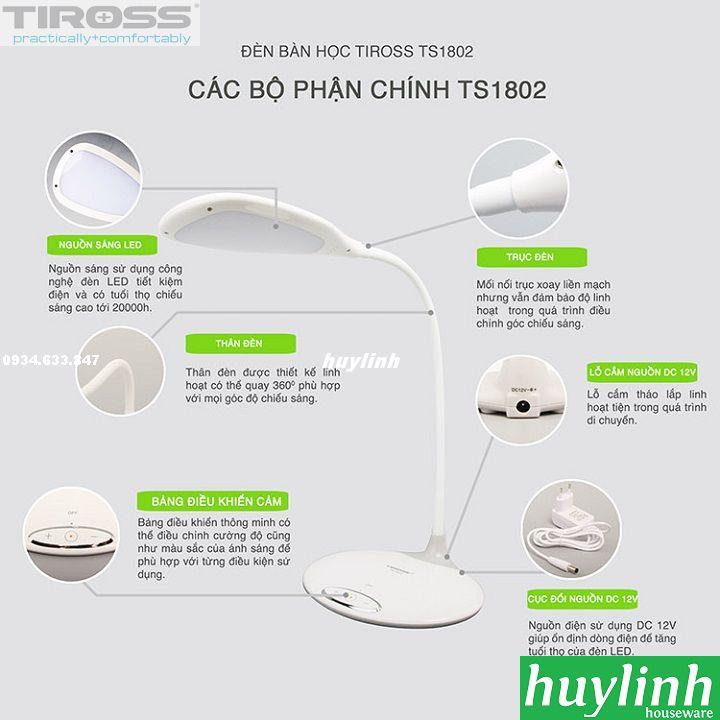 [HCM]Đèn bàn LED chống cận Tiross TS1802