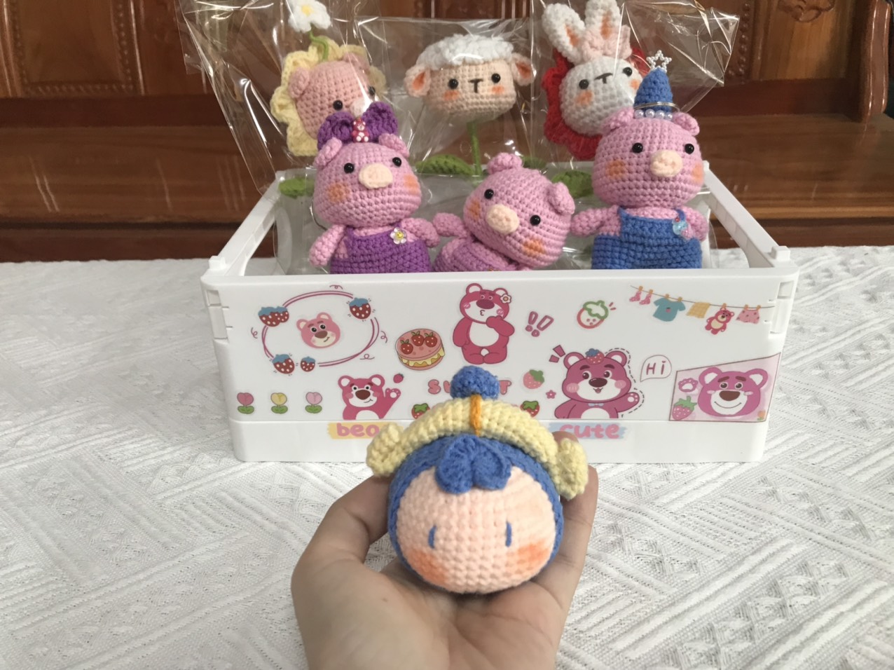 Móc khóa cung hoàng đạo handmade bằng len