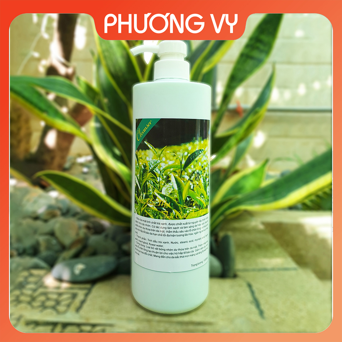 1000ml Sữa rửa mặt Trà Xanh, làm sạch da, da nhờn, cấp ẩm không gây khô da.