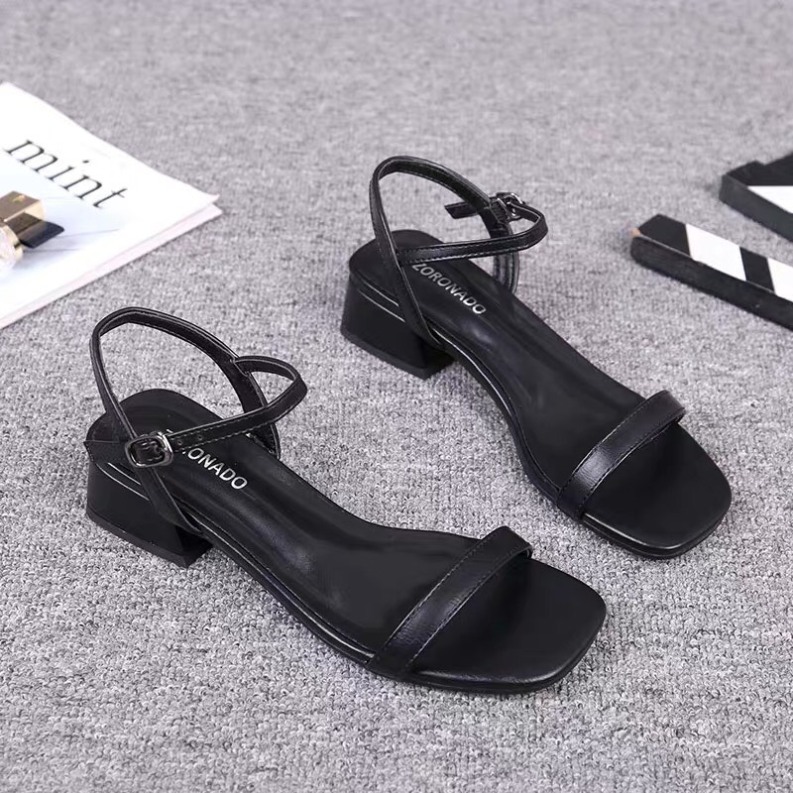 (mẫu mới) Sandal nữ/ Sandal cao gót nữ quai mảnh đế vuông 2cm mẫu hot 2020 giá rẻ