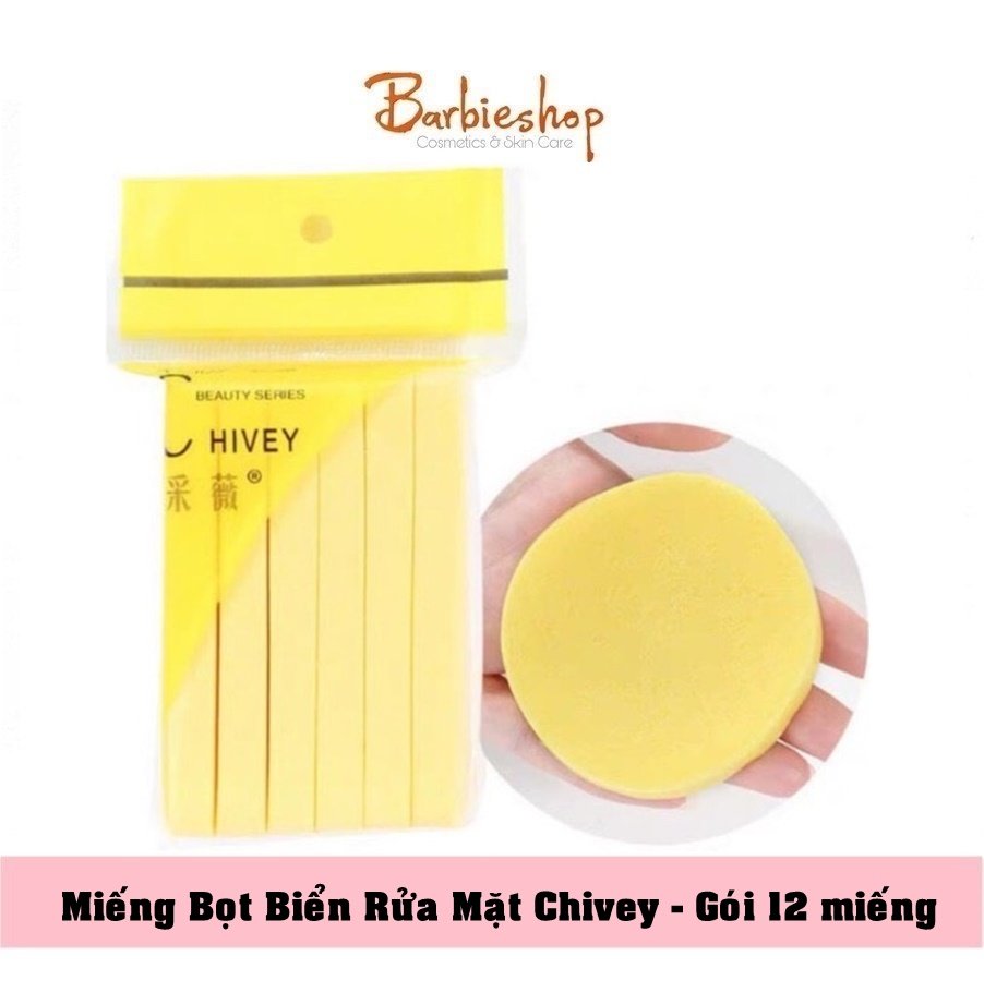 Miếng Bọt Biển Rửa Mặt Chivey Nhật Bản 12 Miếng