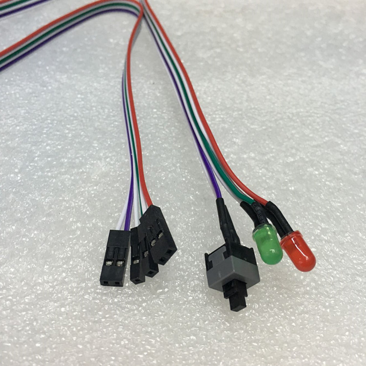 Dây Cáp Công Tắc Nguồn Bo Mạch Chủ ATX PC Có Đèn Led HDD Cho Máy Tính ...