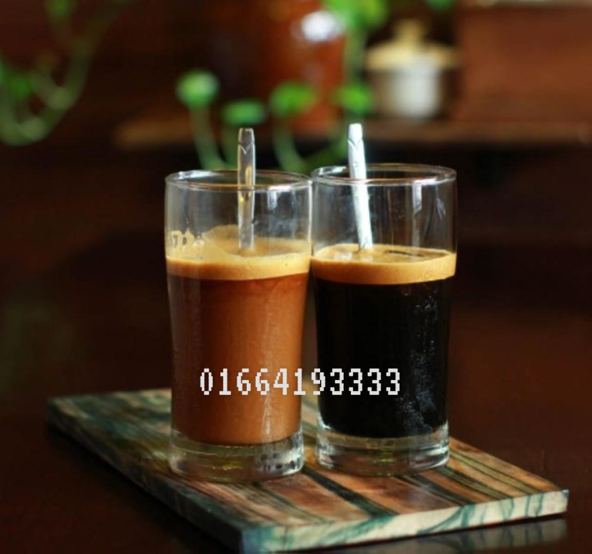Cốc thủy tinh cafe đá Bạc xỉu cong 240ml bộ 6 cái Ly thủy tinh cao cấp Glazz Home