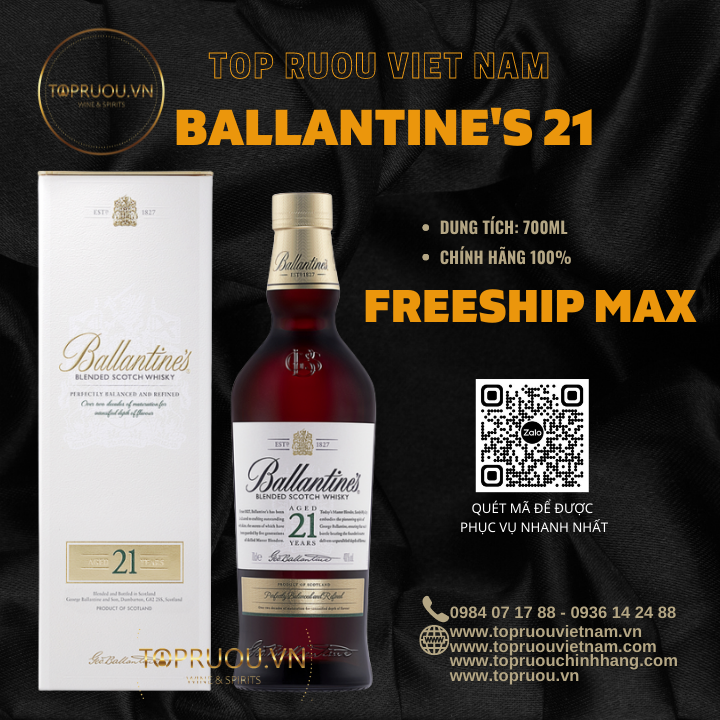 [CHINHHANG][TOPRUOU.VN] BALLANTINE'S 21 700ML