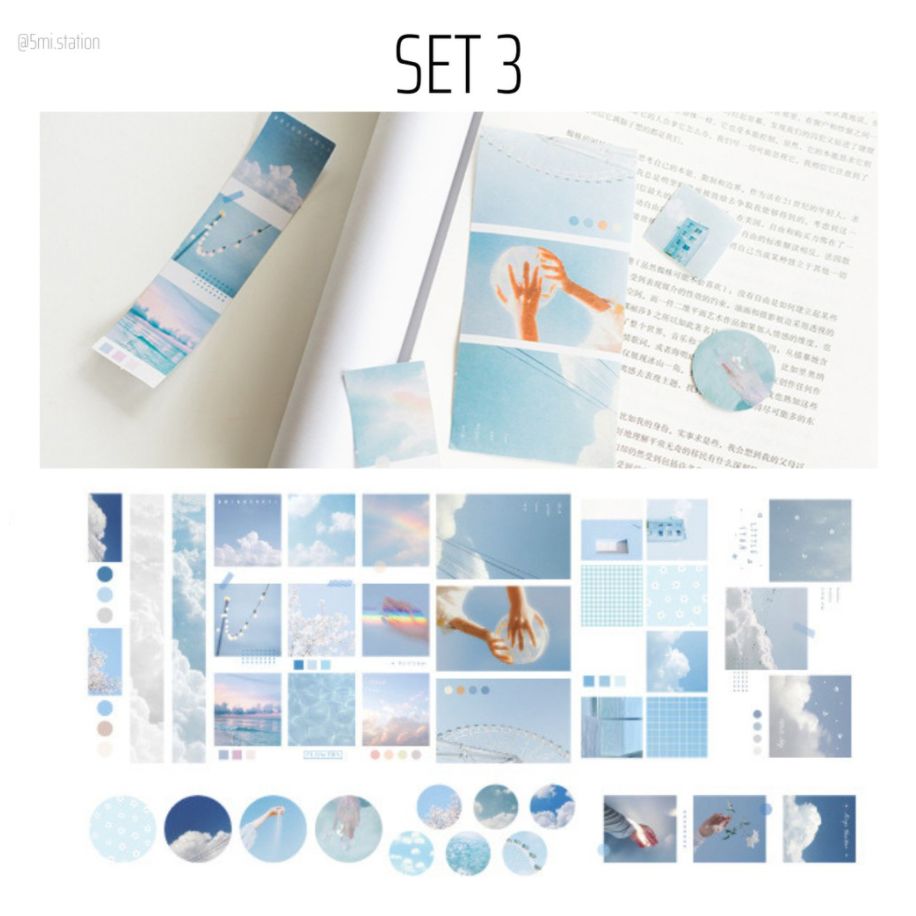 Bộ 40 Sticker Dán Trang Trí DIY Có Túi Đựng