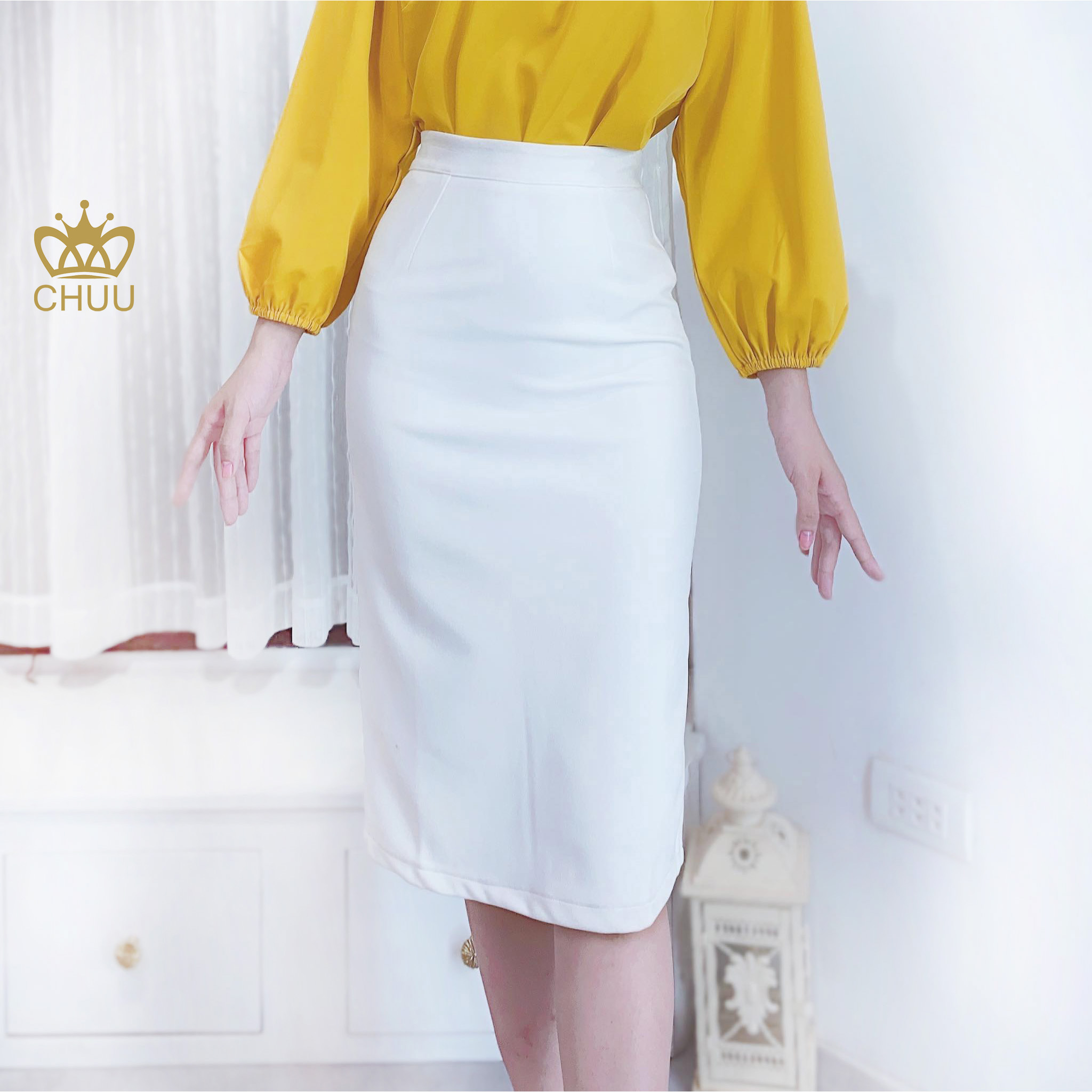 Chân váy công sở nữ kiểu chân váy bút chì basic CHUU CV2120