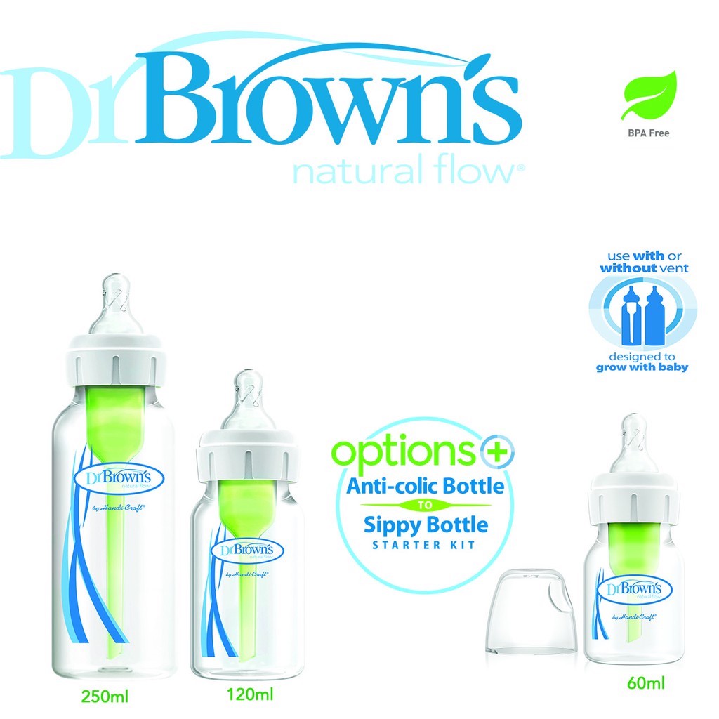Bình sữa Dr Brown Options cổ hẹp