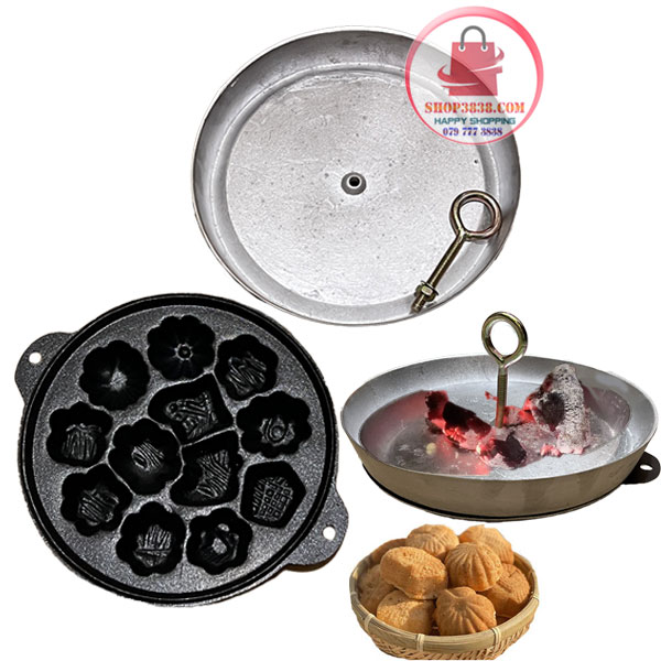 Khuôn làm bánh bông lan chống dính 12 bánh size bánh nhỏ truyền thống