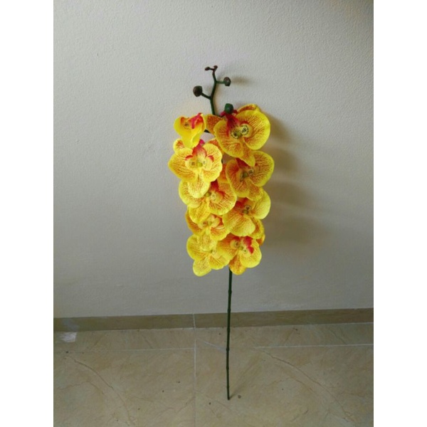 Hoa giả_ Cành lan hồ điệp 9 bông