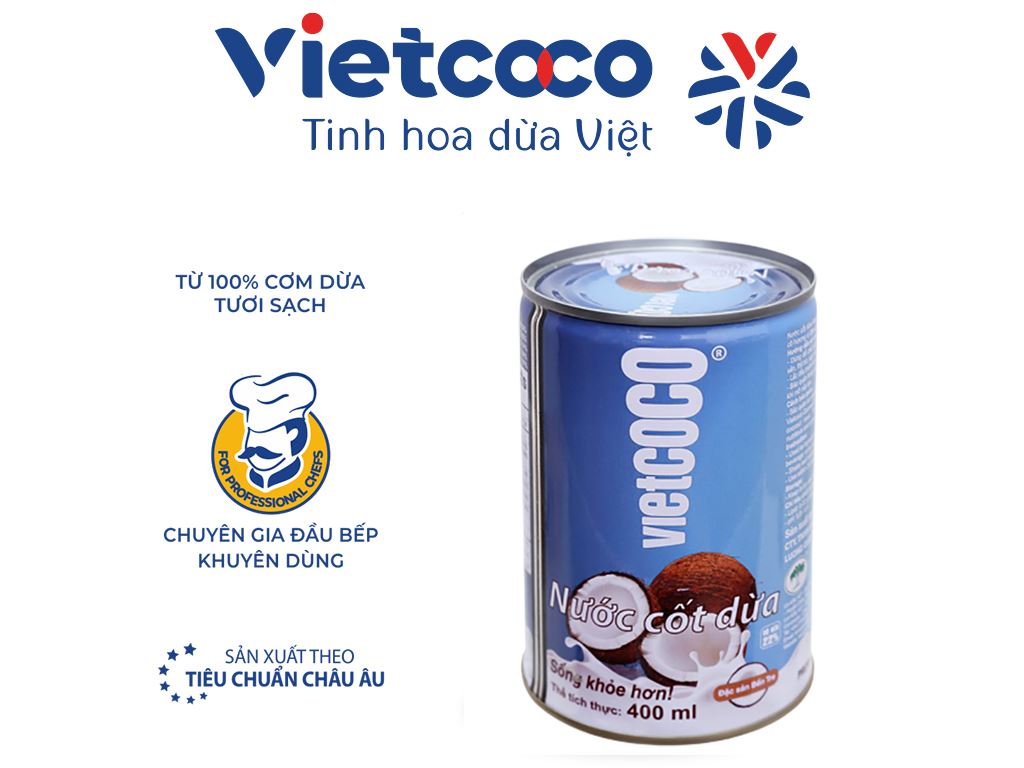 Nước cốt dừa Vietcoco lon 400ml - Tạp hóa Bát Muội