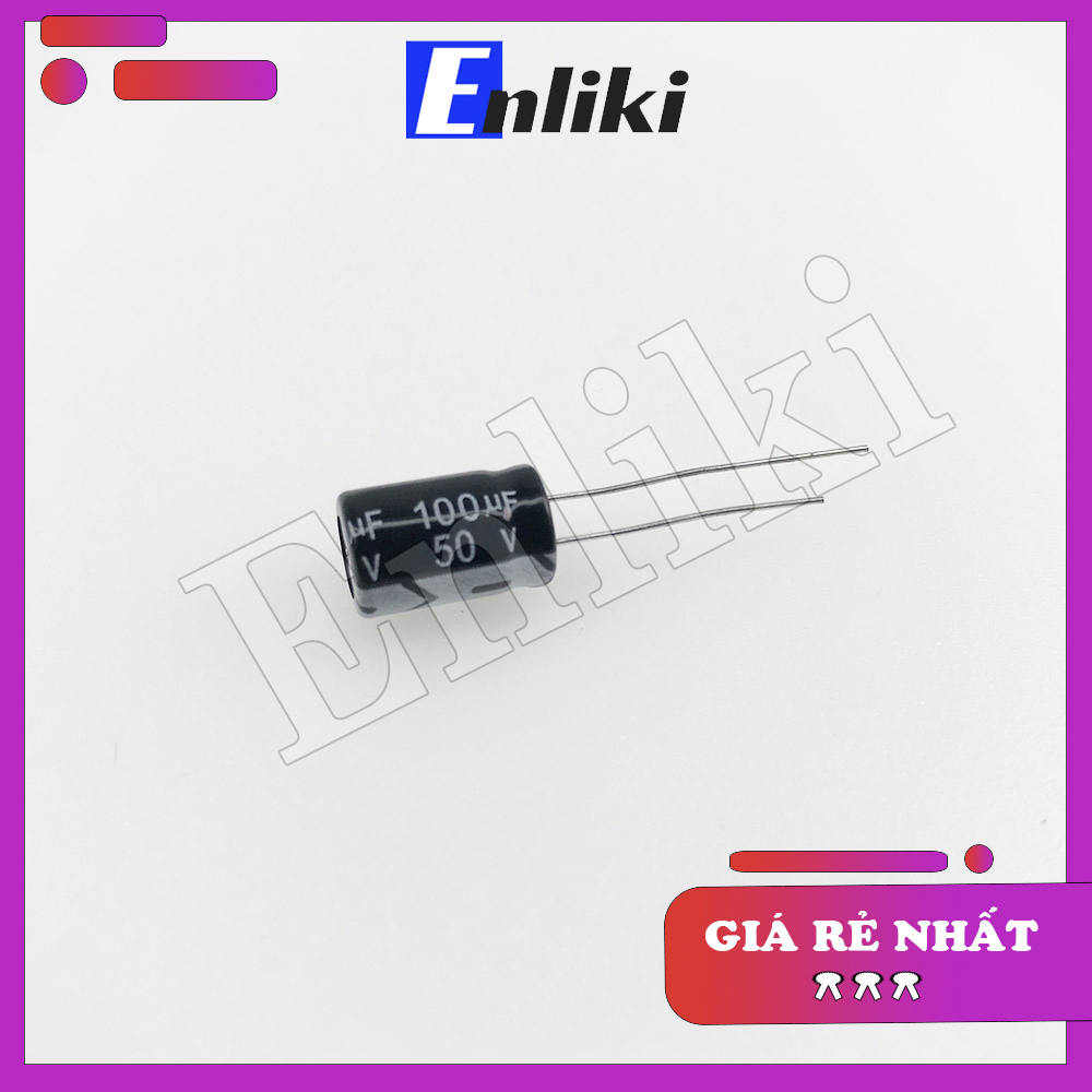 2 Chiếc Tụ 100uF 50V kích thước 8x12mm