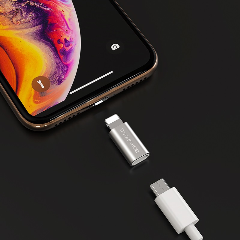 [HCM]Đầu chuyển Micro USB ra Lightning Borofone BV5