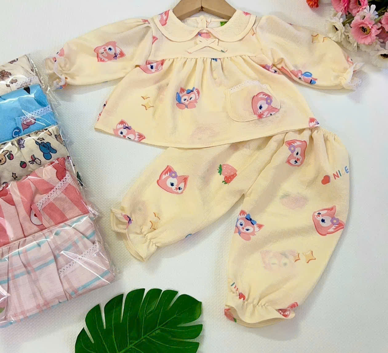 Combo 3 Bộ Đũi Xốp Tay Dài Bé (6-18kg)  (3 bộ 3 họa tiết khác nhau)