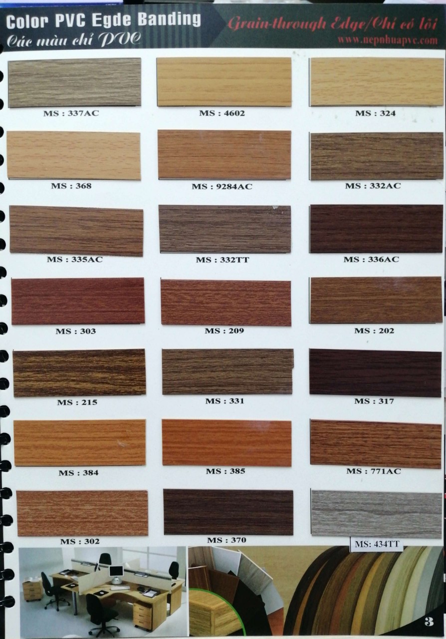 Chỉ nhựa dán cạnh PVC