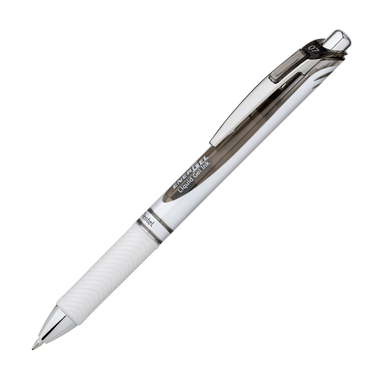 Bút Bi Mực Gel Dạng Đầu Bấm Nhật Bản Pentel Energel Ngòi 0.7mm - BL77PW - Với Thân Bút Màu Trắng Vỏ Ngọc Trai, Nét Viết Siêu Mượt, Nhanh Khô - Không Trôi Không Lem