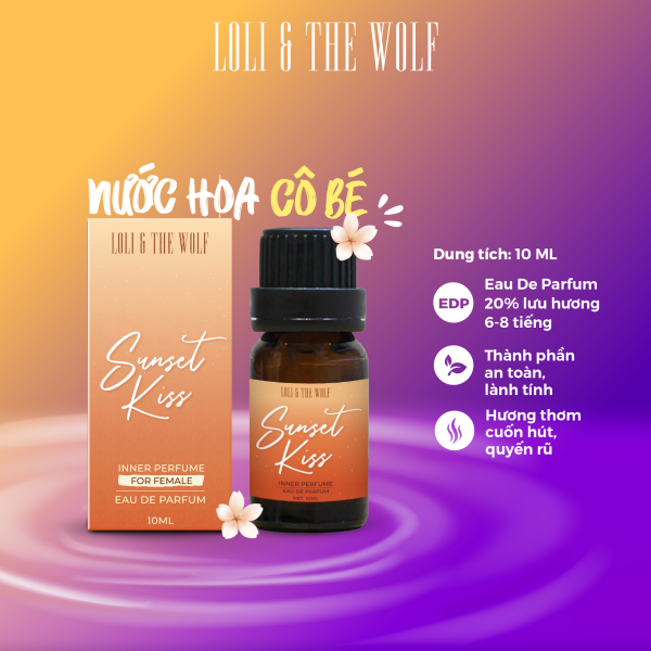 Nước hoa vùng kín nữ Loli & The Wolf hương Sunset Kiss Eau De Parfum chai chấm 10ml
