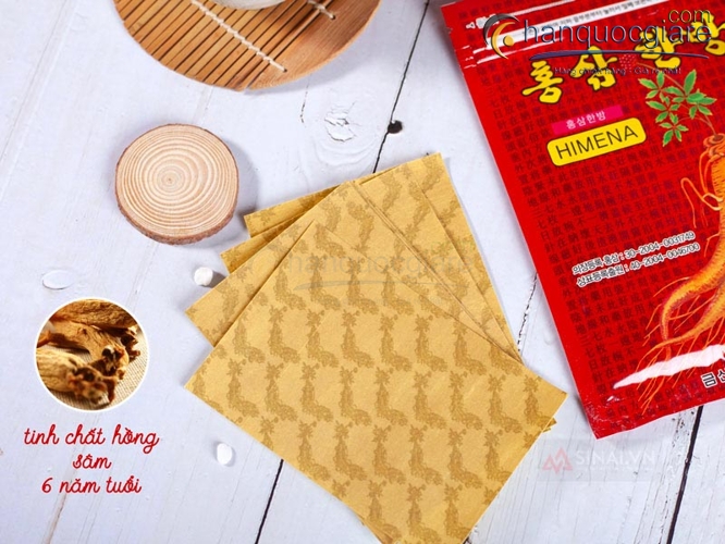 Cao dán hồng sâm Himena túi đỏ 20 miếng