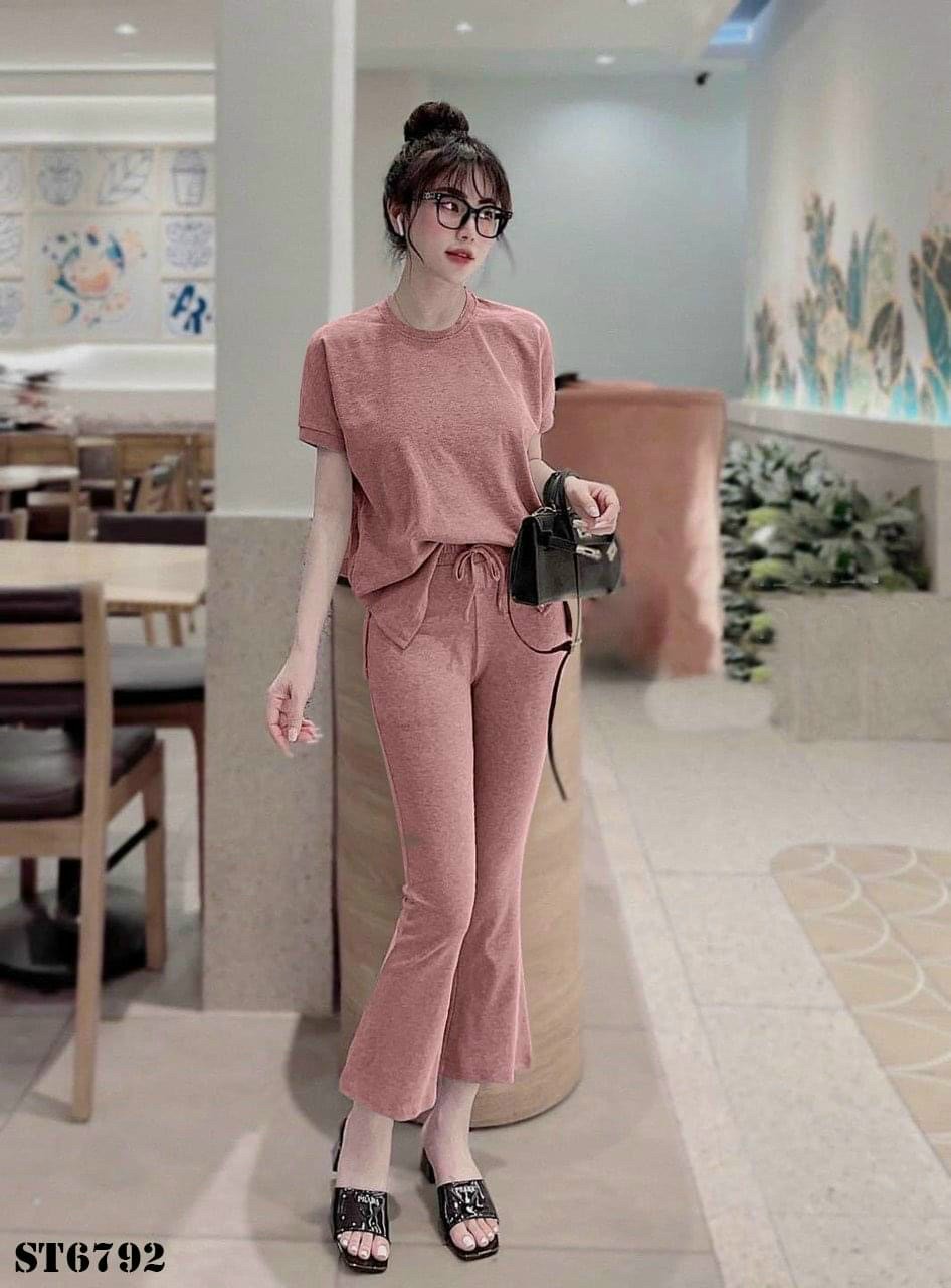 SÉT BỘ MẶC NHÀ CHẤT THUN GÂN CHUẨN ĐẸP