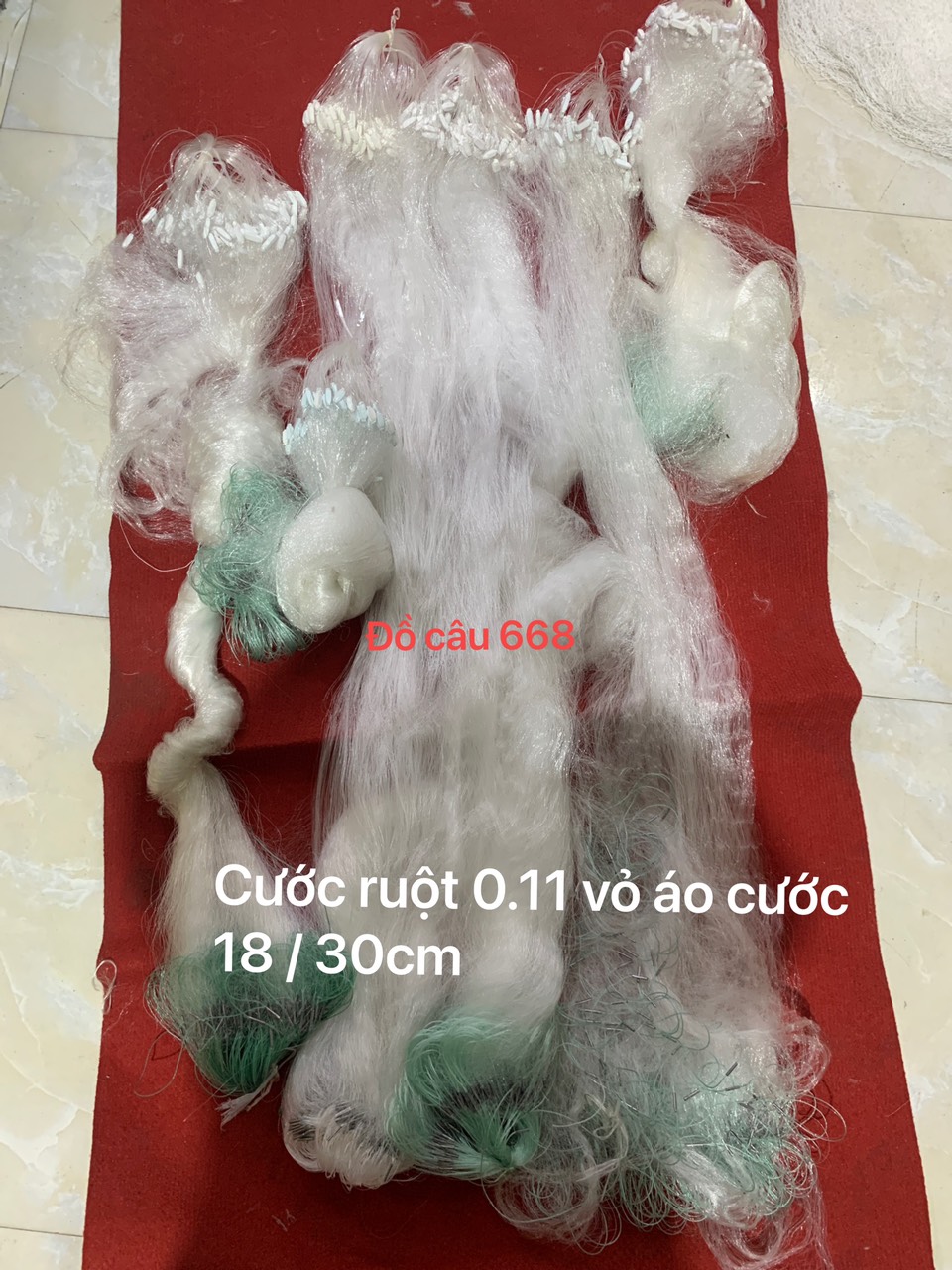 LƯỚI ĐÁNH BẮT CÁ 3 MÀN , mắt 6cm dài 42m hoặc 85m ( cá 0.2kg đến 2kg )