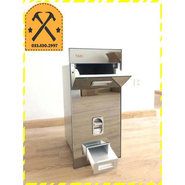 Thùng gạo mặt gương lắp tủ bếp cao cấp NÚT NHẤN MỚI NHẤT