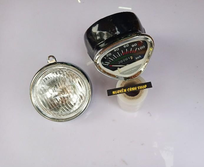 Đèn pha xe 67=cumbo 3 món 1đèn+1gáo đèn+ 1đồng hồ