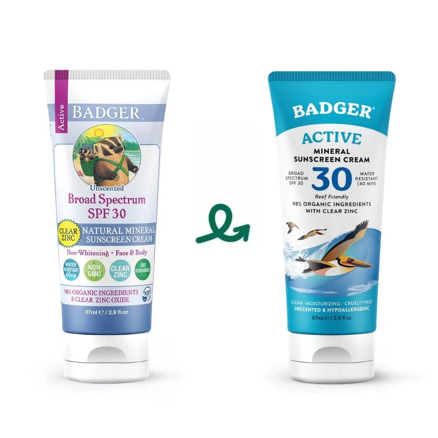 Kem chống nắng BADGER Active SPF 30 – 87mL