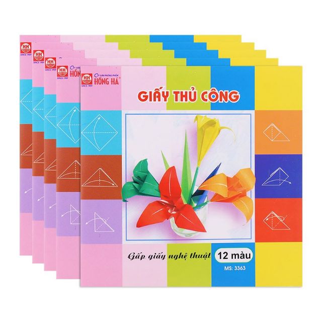Giấy thủ công 7 màu Hồng Hà