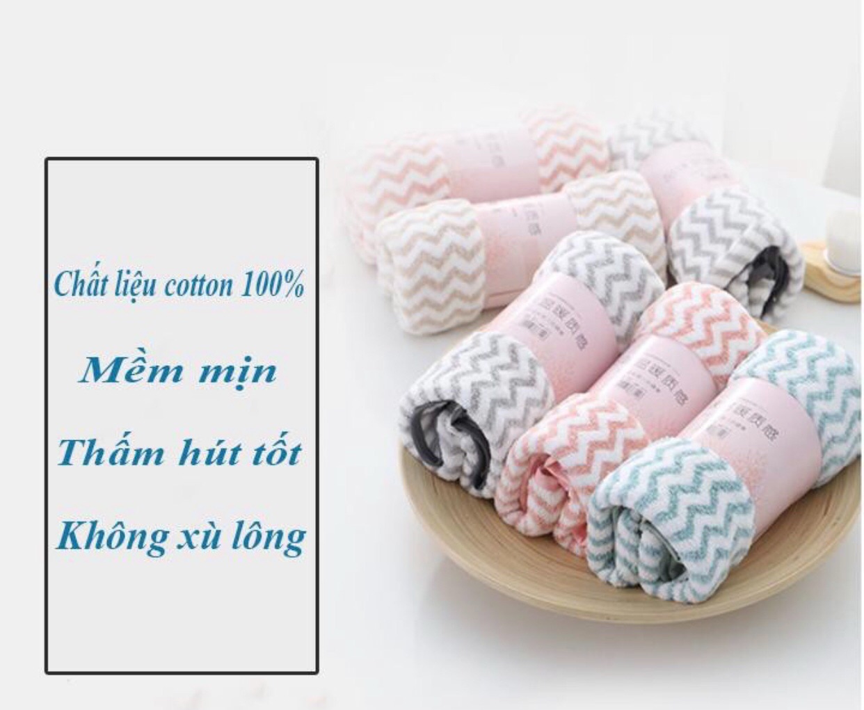 Khăn tắm lông cừu hàn quốc, KT 35x75, kẻ nhỏ