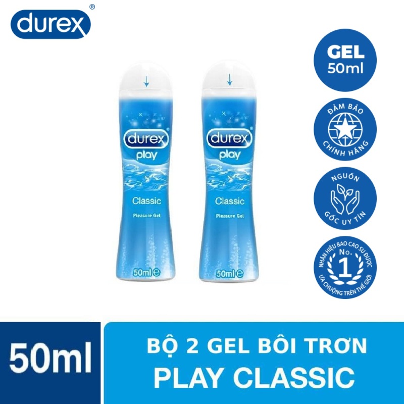 [HCM]Bộ 2 gel bôi trơn Durexx play classic 50ml / chai