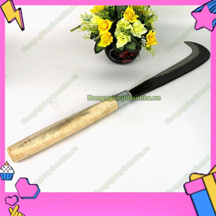 Dao phát cành cây cán gỗ lưỡi quắm